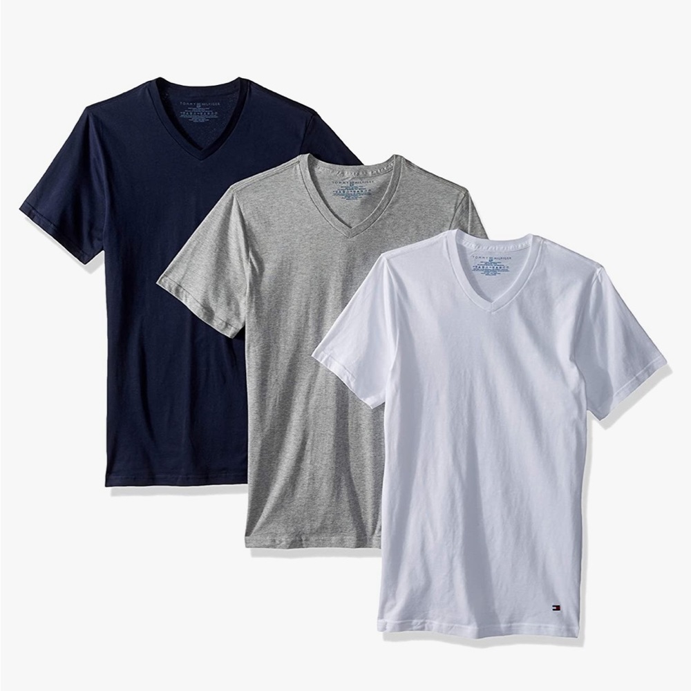 Tommy Hilfiger 3 pack V-neck mens T-shirts